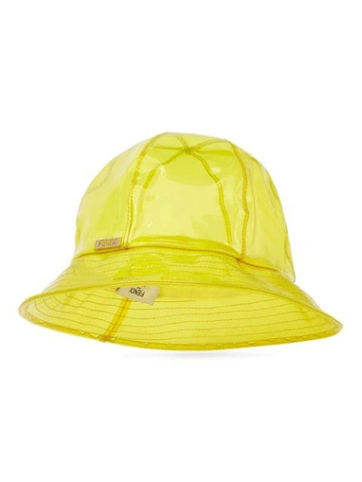 Shop Fendi Pvc Bucket Hat In Yellow