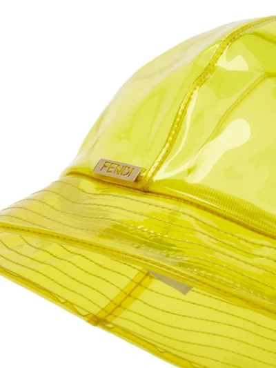 Shop Fendi Pvc Bucket Hat In Yellow