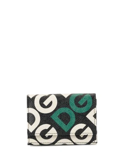 Shop Dolce & Gabbana Logo-print Bi-fold Wallet In Black