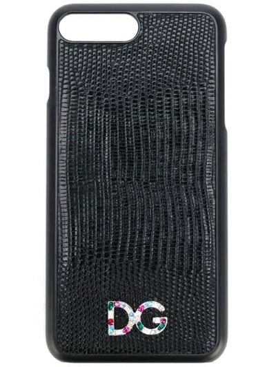 Shop Dolce & Gabbana Logo Plaque Iphone 7 Plus Case In Black