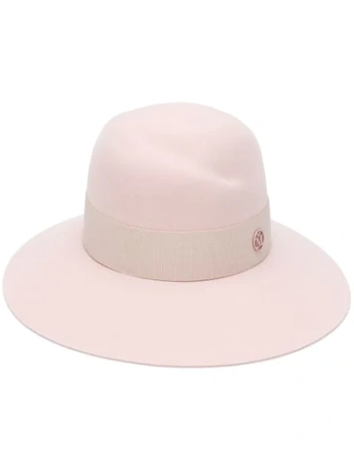 Shop Maison Michel Wide Brimmed Hat In Pink