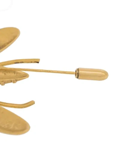 Pre-owned Balmain 1990's Dragon Fly Brooch In Gold