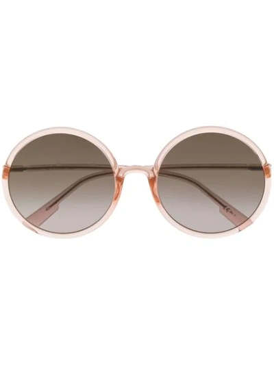 Shop Dior Sostellaire3 Round-frame Sunglasses In Pink