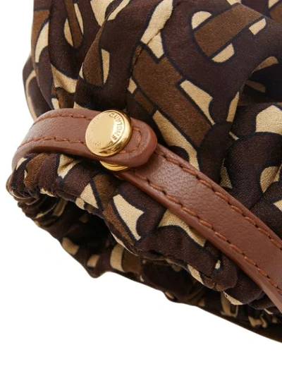 Shop Burberry Monogram Print Chignon Cover In Brown