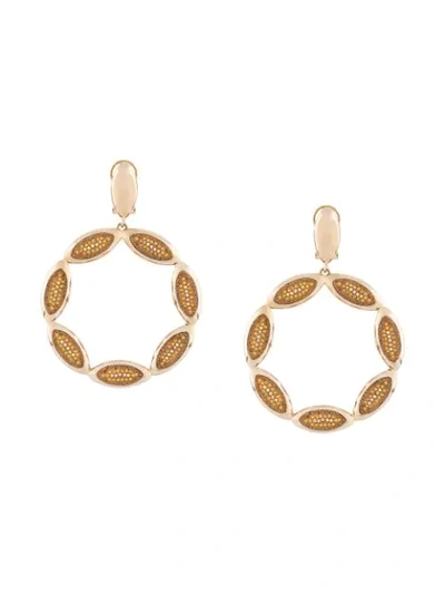 Shop Atelier Swarovski Evil Eye Statement Hoop Earrings In Gold