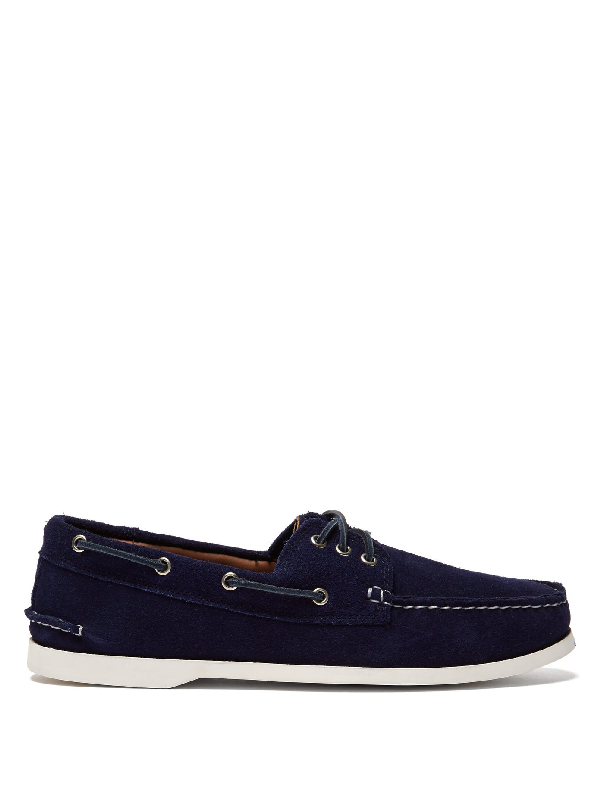 blue and white boat shoes