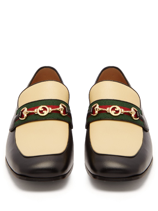 leather loafer with interlocking g horsebit
