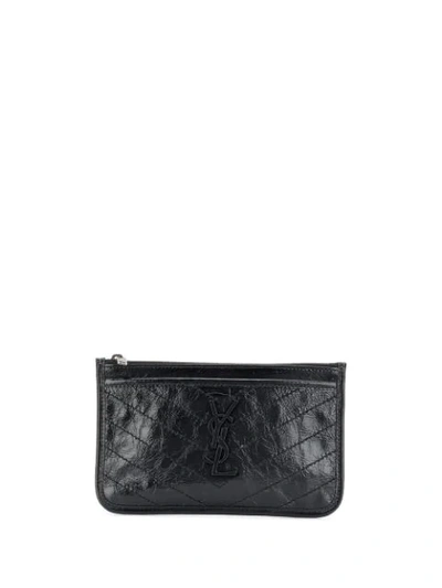 Shop Saint Laurent Niki Bill Pouch In Black