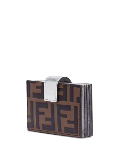 Shop Fendi Maya Cardholder In Silver