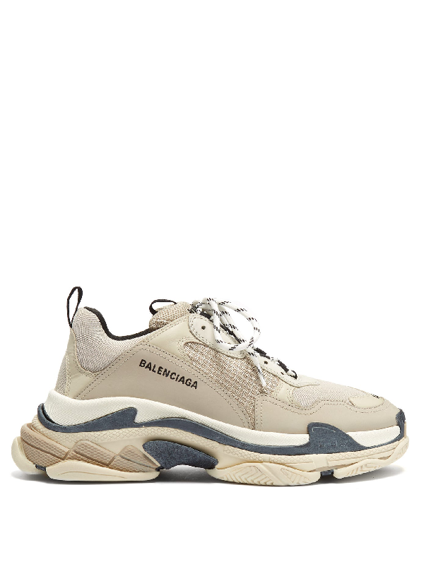 balenciaga triple s beige black