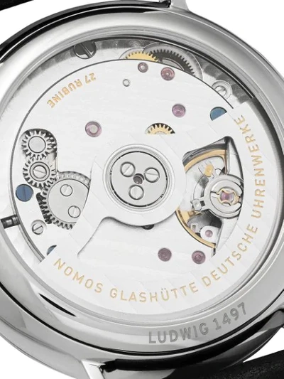 Shop Nomos Ludwig Neomatik 36mm In White, Silver-plated
