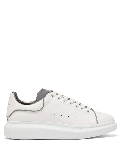 Alexander Mcqueen Larry White Reflective Leather Trainers | ModeSens