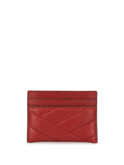 Shop Tory Burch Kira Quilted Cardholder In Red