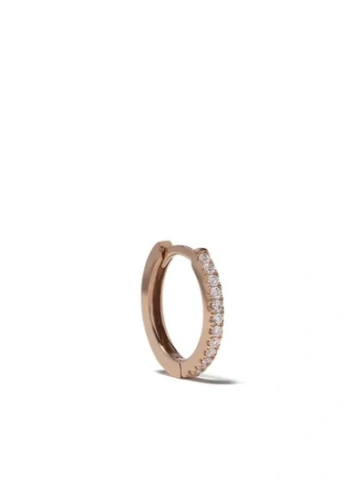 White Bird 18kt Rose Gold Diamond Margot Medium Single Hoop Earring In Rose Gold
