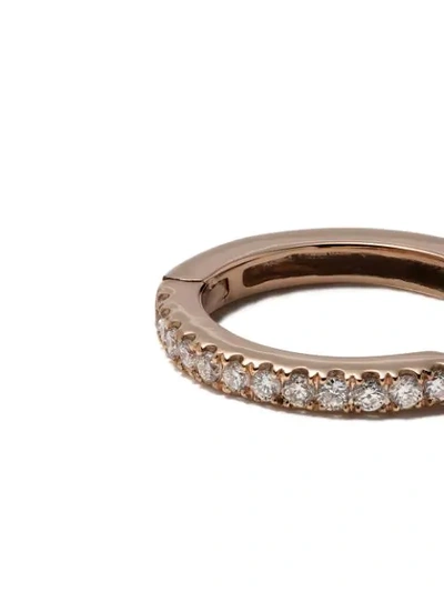 White Bird 18kt Rose Gold Diamond Margot Medium Single Hoop Earring In Rose Gold