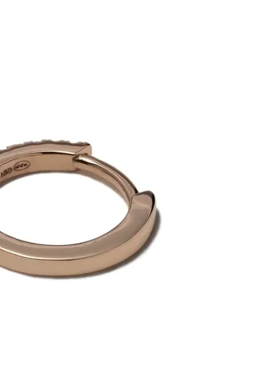 White Bird 18kt Rose Gold Diamond Margot Medium Single Hoop Earring In Rose Gold