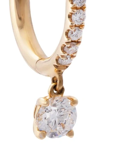 Shop Anita Ko 18kt Yellow Gold Round Diamond Drop Huggie Earrings
