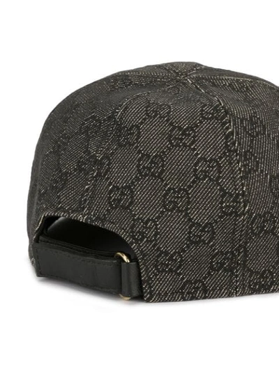 Pre-owned Gucci Gg Pattern Cap In Grey