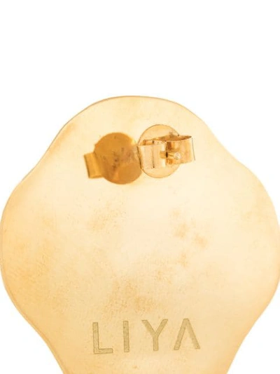Shop Liya Bronzite-embellished Drop Earrings In Gold