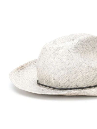 Shop Maison Michel Woven Straw Hat In Grey