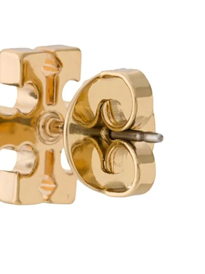 Shop Tory Burch Logo Stud Earrings In Gold