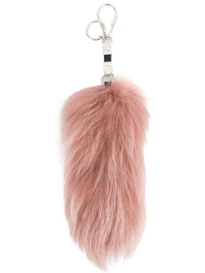 Shop Dsquared2 Fur Keychain - Pink