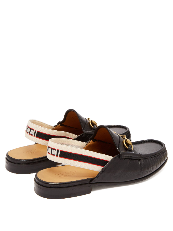 horsebit gucci stripe slingback slipper