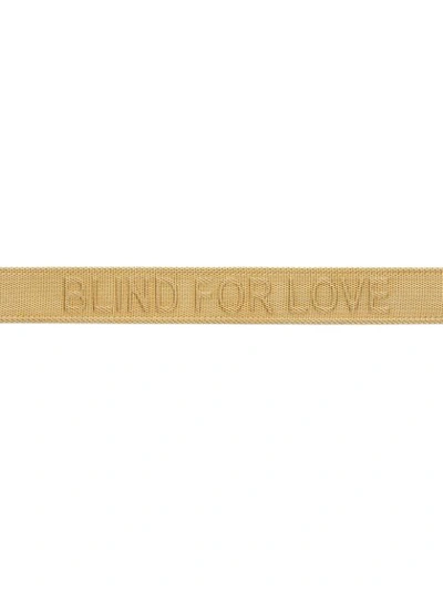 Shop Gucci 18kt Yellow Gold Blind For Love Bracelet