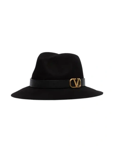 Shop Valentino Vring Floppy Hat In Black