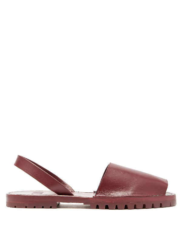 burgundy sandals