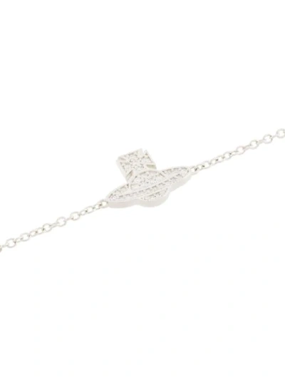 Shop Vivienne Westwood Crystal-orb Chain Bracelet In Silver