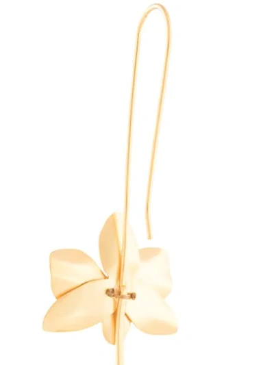 Shop Mercedes Salazar Floral Drop Earrings In Gold