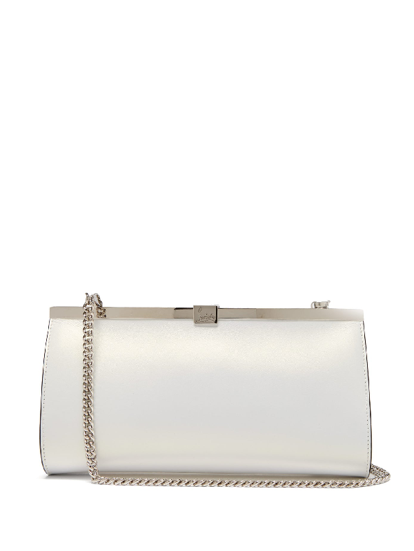 white satin clutch