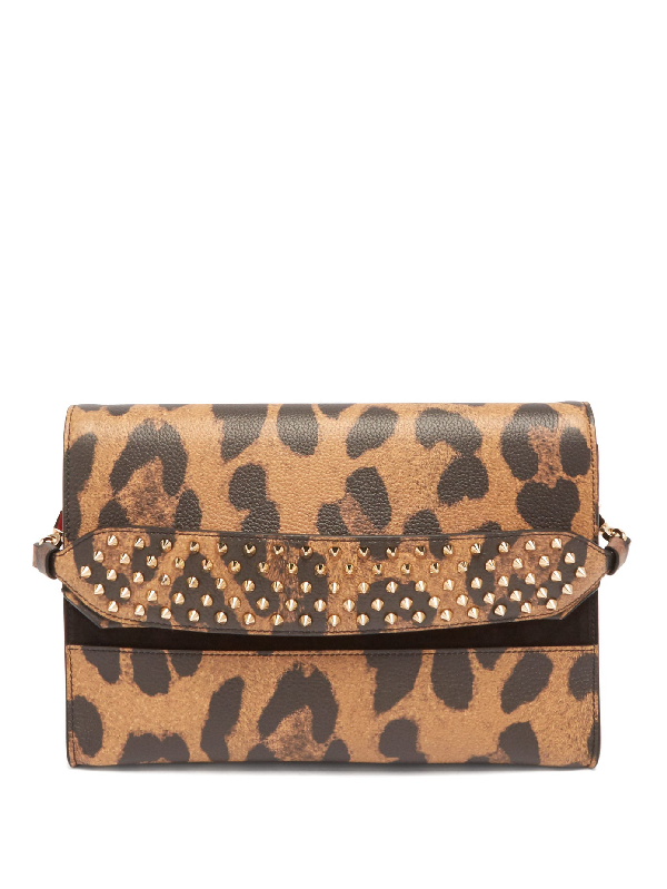 leopard print clutch bag