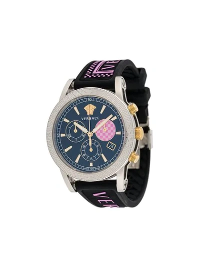 Shop Versace Sport Tech 40mm Watch In Black