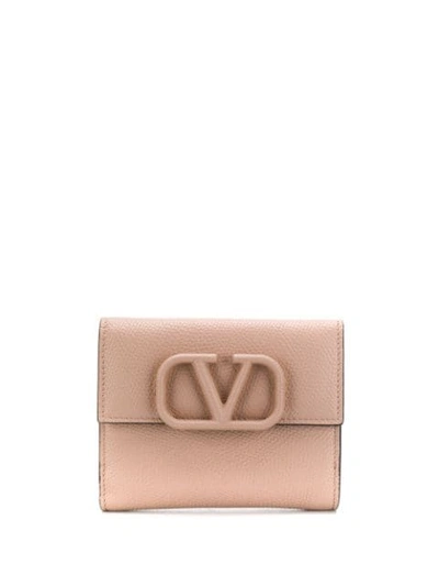 Shop Valentino Vring Wallet In Neutrals