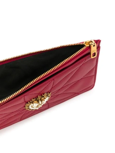 Shop Dolce & Gabbana Large Devotion Cardholder In Red