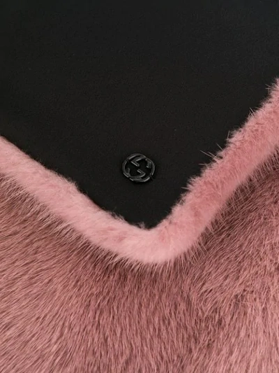 Shop Gucci Pink Fur Scarf