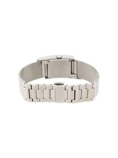 Shop Versace Greca Icon 39x21 Mm Watch In Metallic