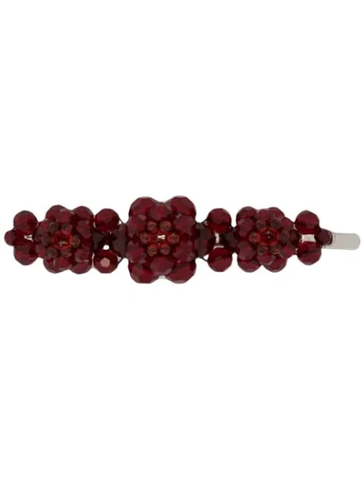 Shop Simone Rocha Large Flower Hair Clip In Red