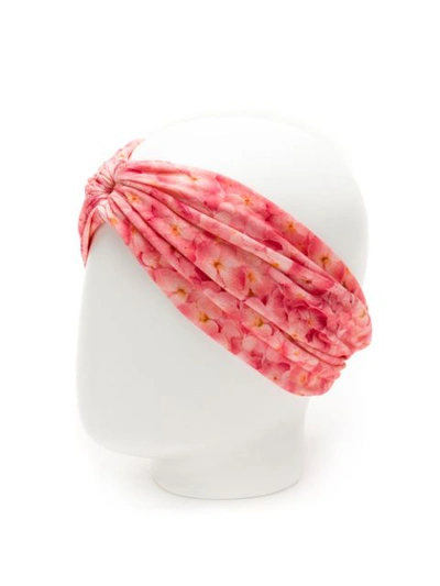 Shop Adriana Degreas Printed Headband In Pink