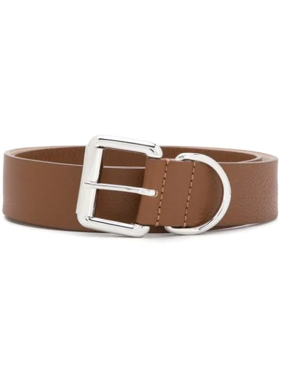 Shop Barbara Bui Cracked Effect Belt In Brown