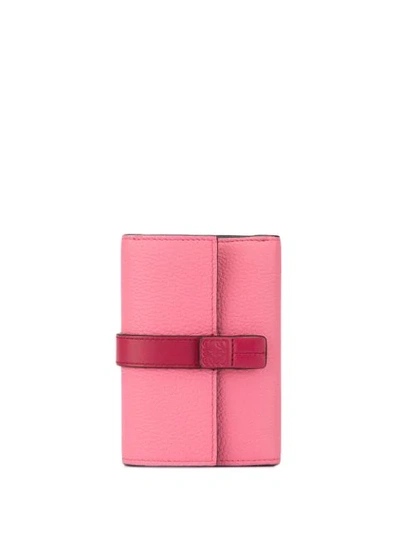 Shop Loewe Foldover Wallet In Pink