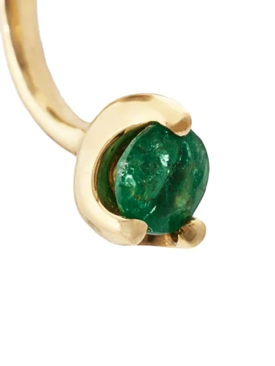 Shop Anita Ko 18kt Yellow Gold Orbit Emerald Earrings