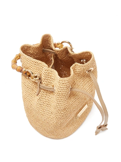 Heidi Klein Savannah Bay Mini Bamboo-handle Raffia Bag In Beige