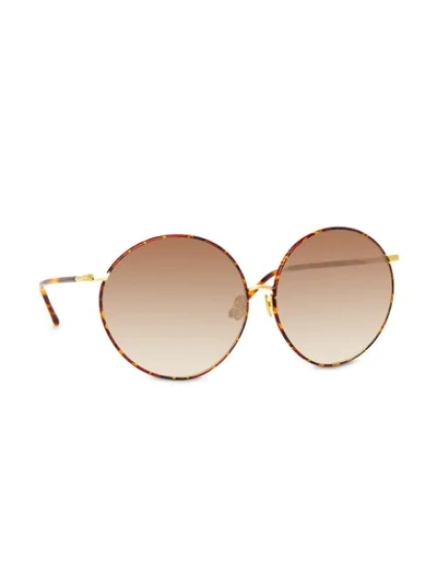 Shop Linda Farrow Zanie C2 Sunglasses In Brown