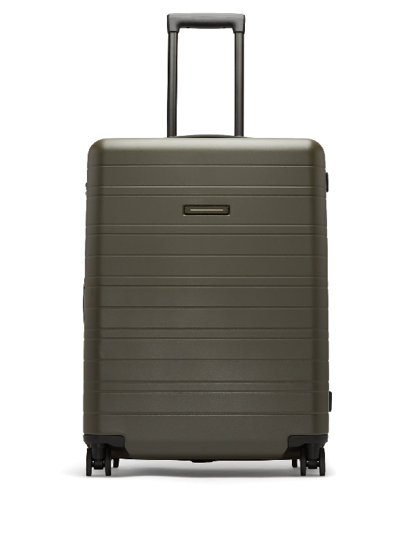 dark green suitcase