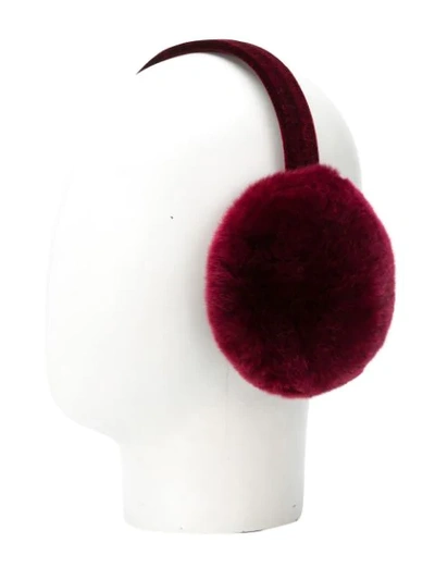 Shop Liska Fur Ear Plugs In Red
