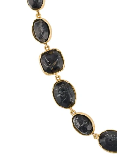 Shop Goossens Cabochons Stone-embellished Necklace In Gold