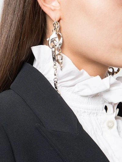 Shop Proenza Schouler Chain Earrings In Silver